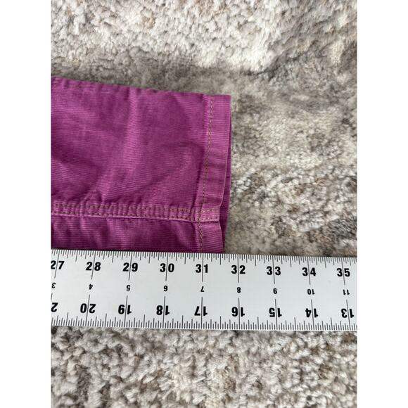 New Free People Sz 27 Corduroy Jean Purple Hot Rose Button Zip Straight Leg Pant - Picture 6 of 12